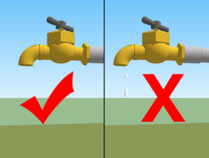 turn off the tap tightly after usage